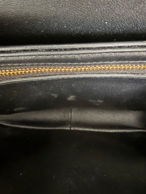 Celine Black Leather Triomphe Crossbody Bag