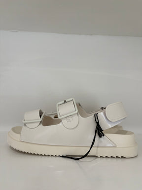 Gucci White Rubber Dad Sandals, 39