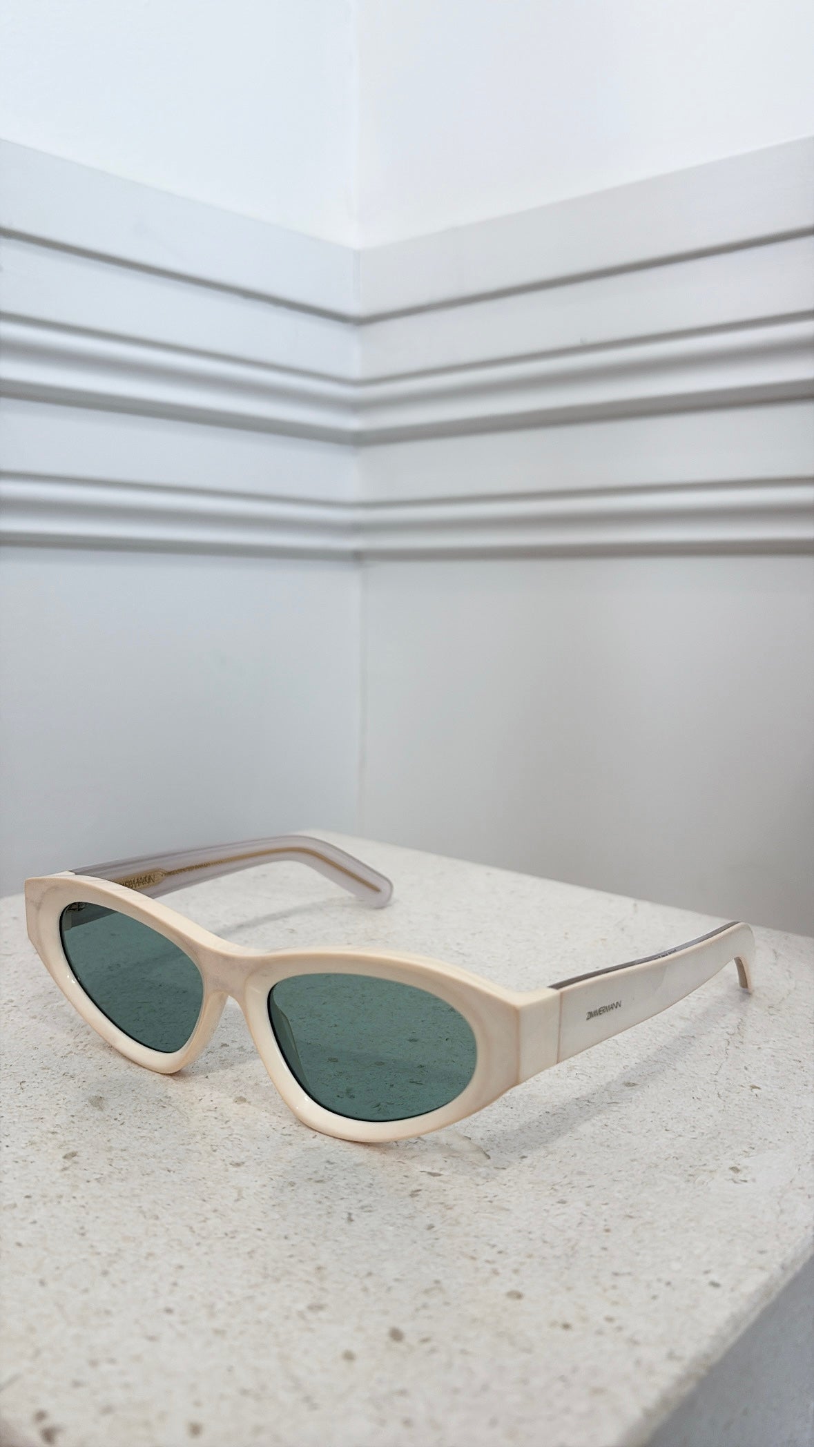 Zimmermann Echo Cat Eye Sunglasses Cream - unable to consign - discoloured