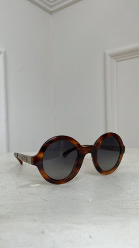 Chanel Round Tortoishell Sunglasses