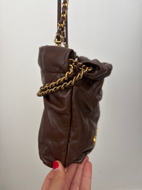 Chanel 22 Mini in Chocolate Brown Leather