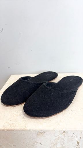 The Row Black Cashmere Slipper, 38
