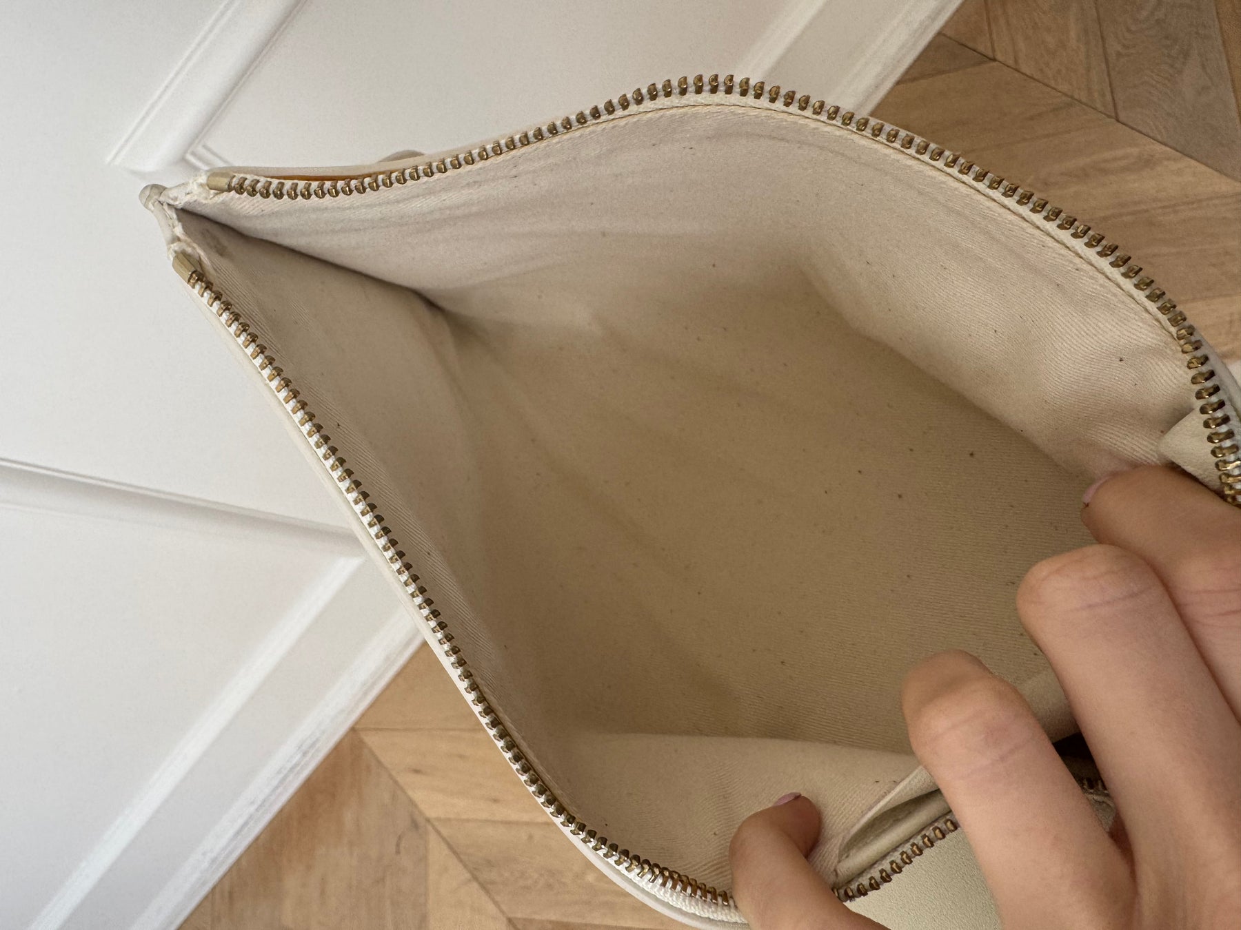 Oroton Cream Aspen Clutch Bag