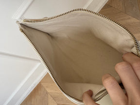 Oroton Cream Aspen Clutch Bag