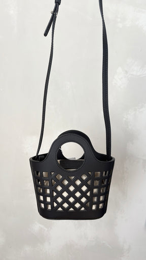 Hereu Black Leather Mini Leather Tote