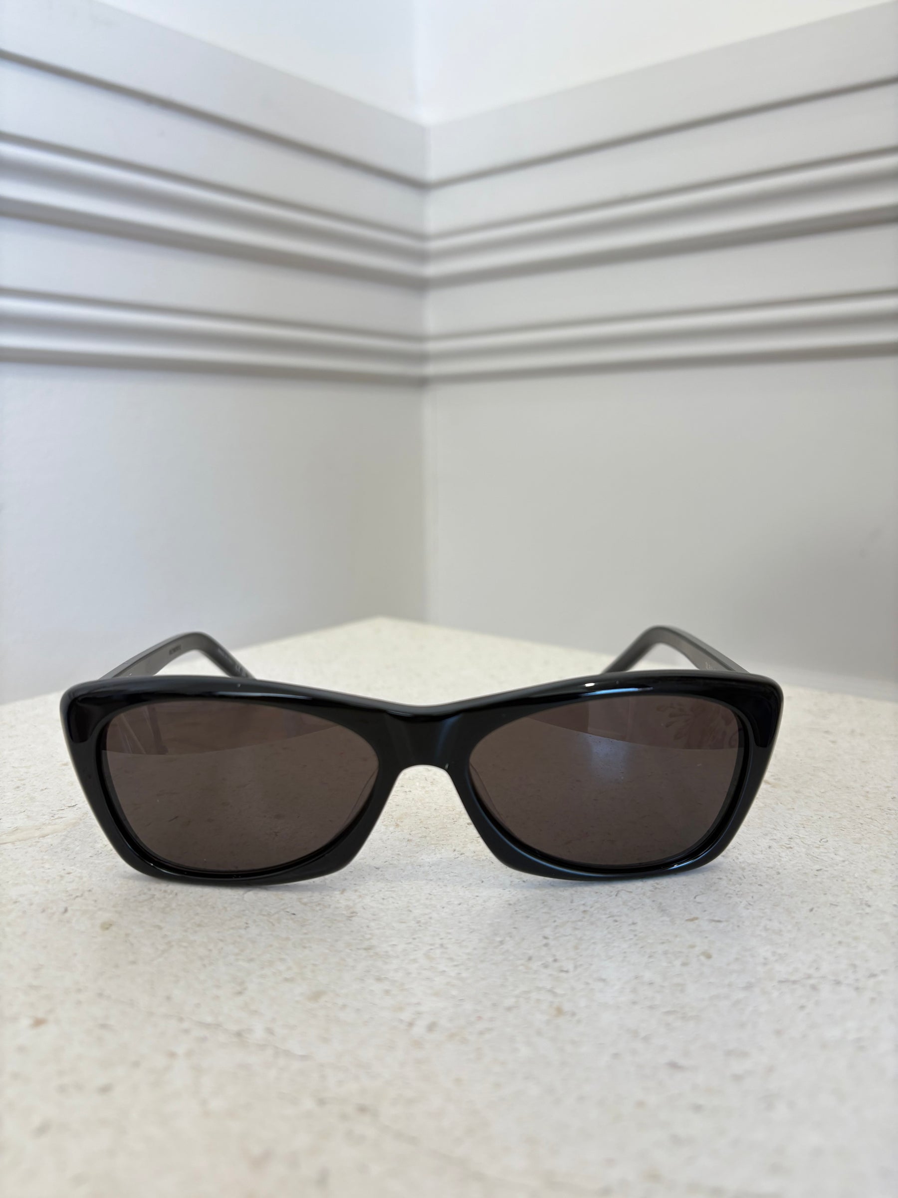 Saint Laurent Black Rectangle Sunglasses