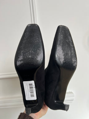Totême Black Suede Ankle Boots, 37
