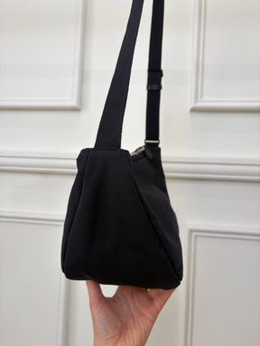 The Row Black Canvas Small Banana Bag