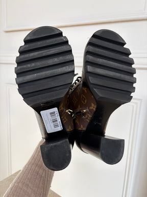 Louis Vuitton Canvas Monogram Star Trail Ankle Boots, 40