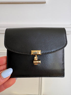 Totême Black Leather Coin Purse