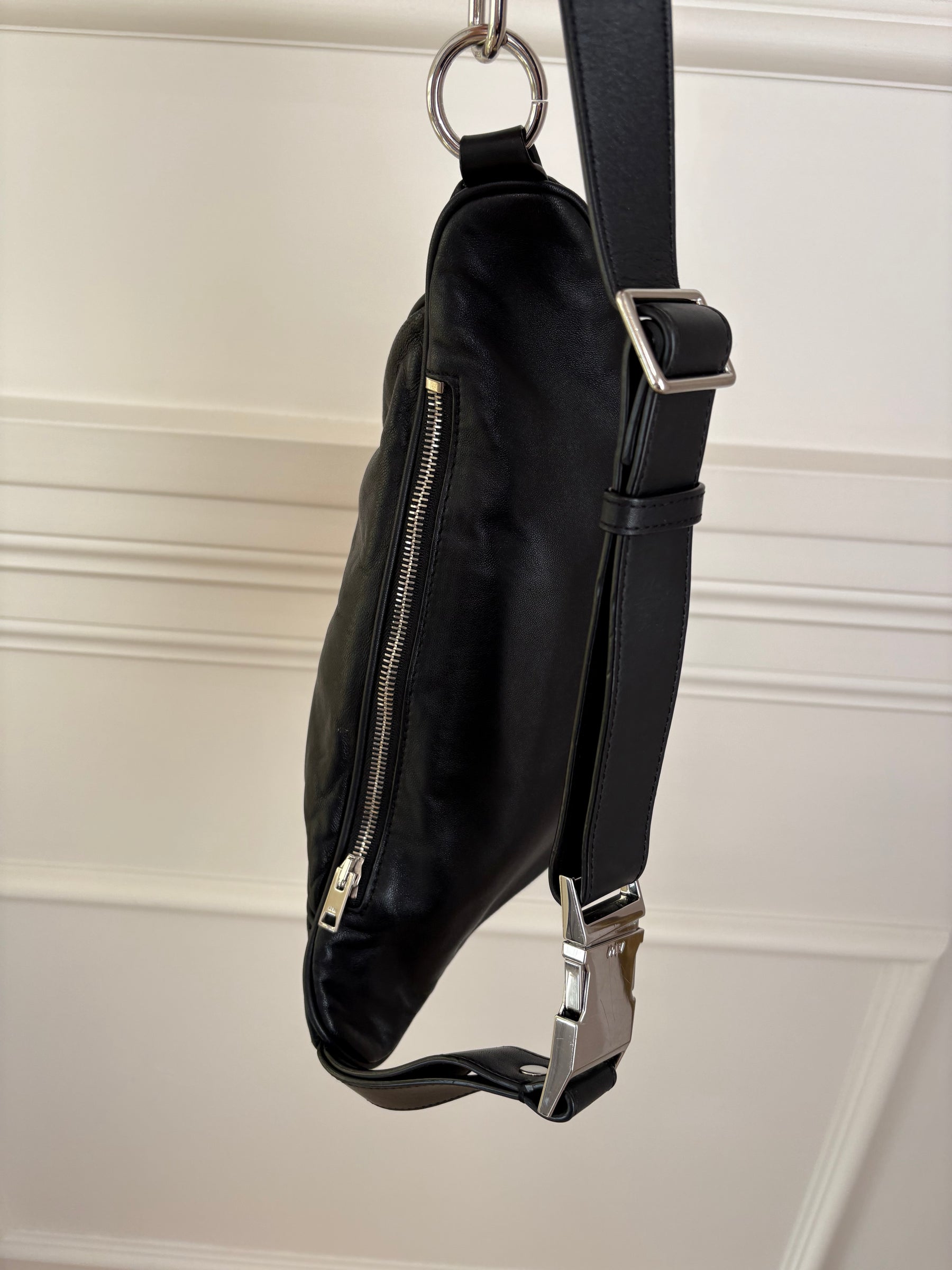 Alexander Wang Black Leather Bum Bag