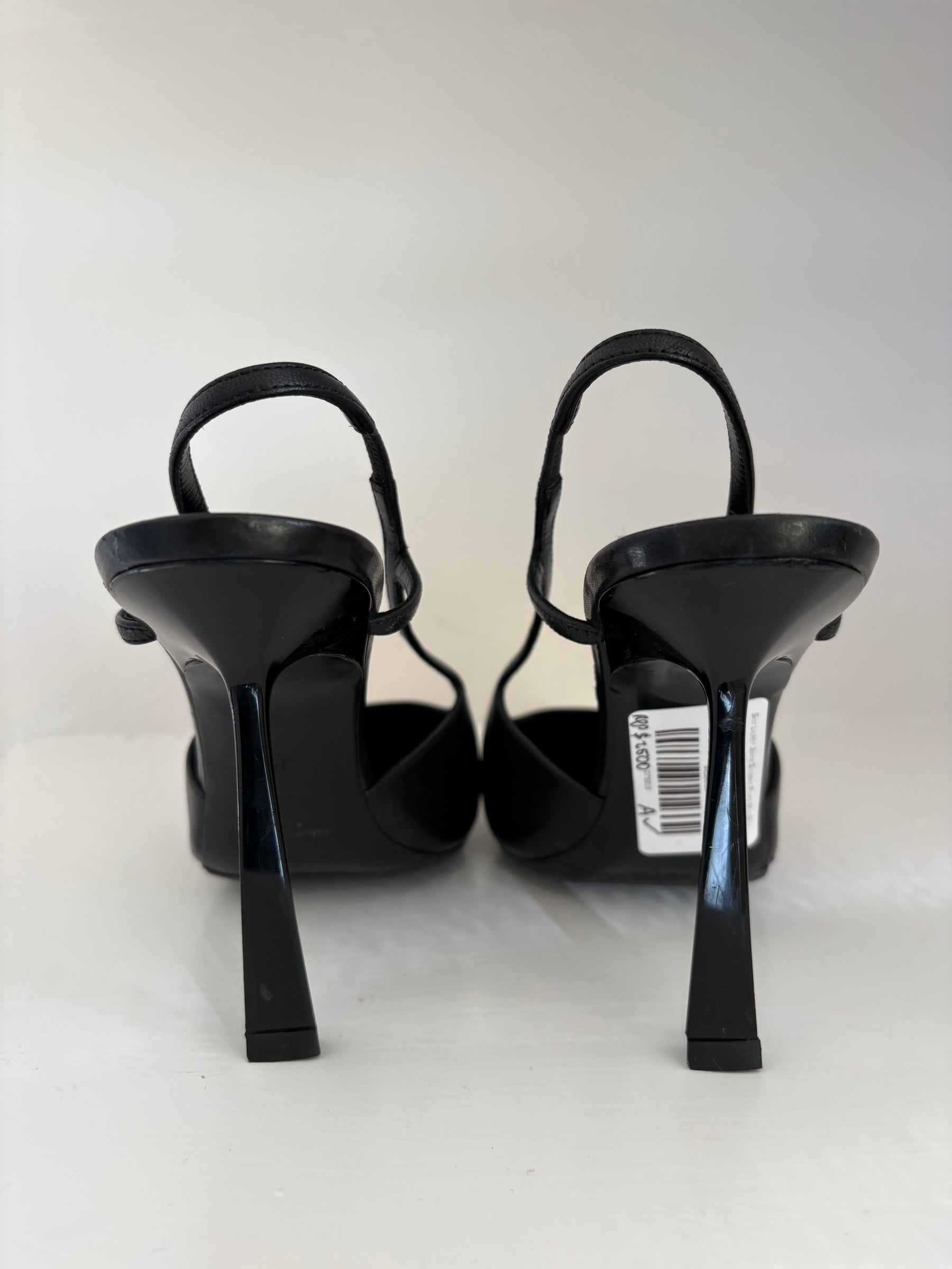 Saint Laurent Jeanne Slingback Pumps With Gold Hardware, 39