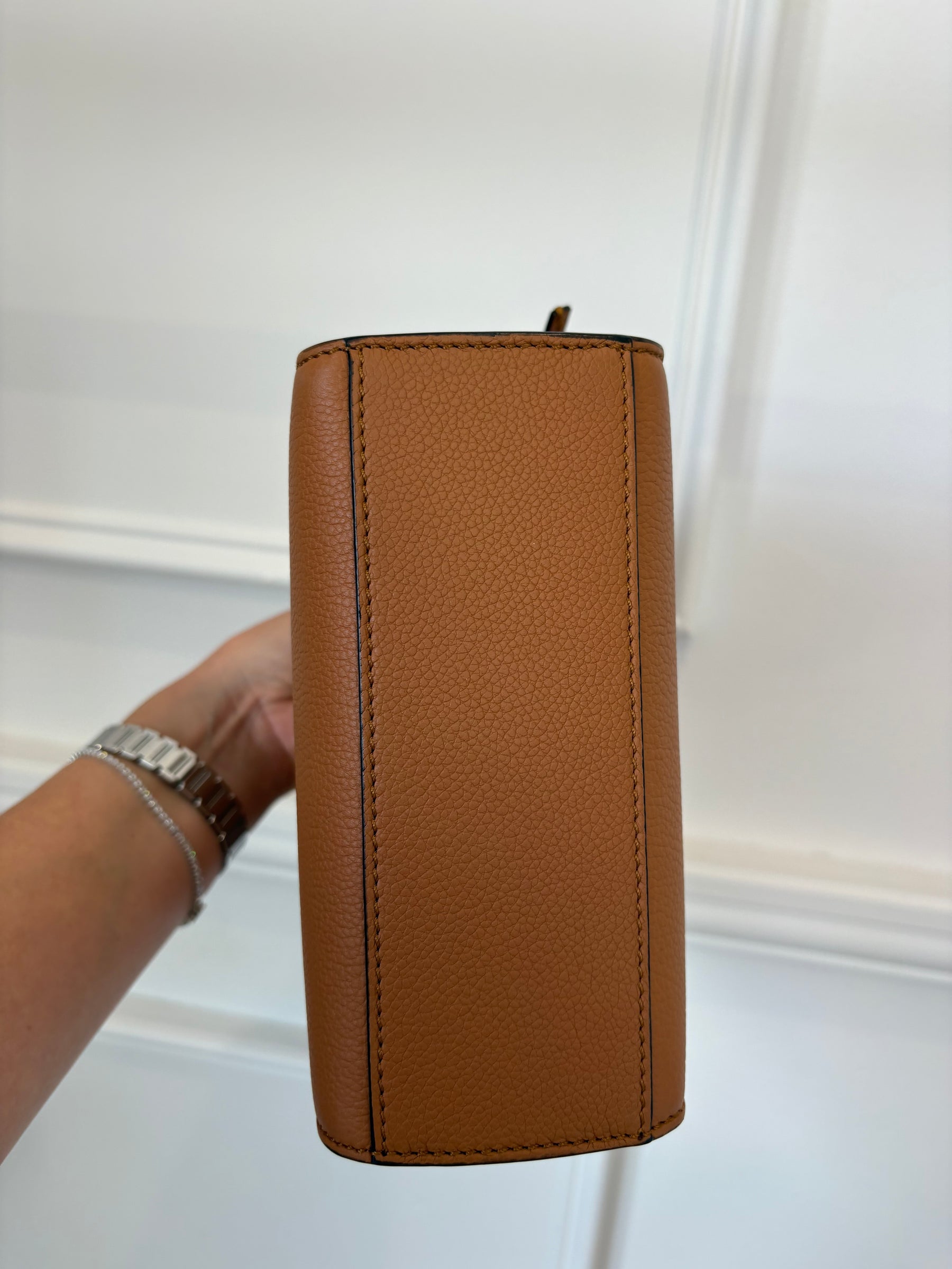 Fendi Tan Leather Go To Mini Shopper Tote
