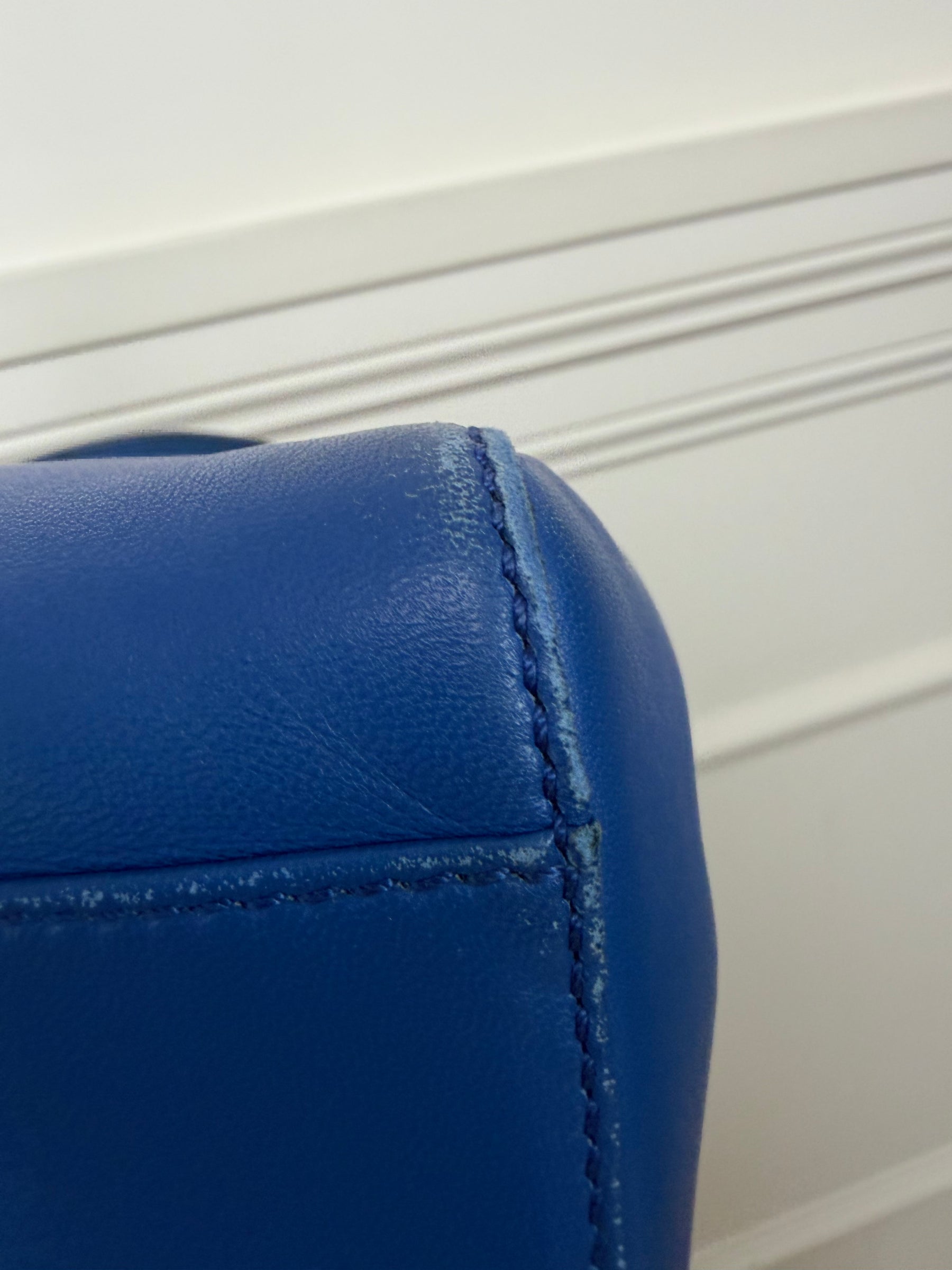 Fendi Blue Leather Mini Peekaboo