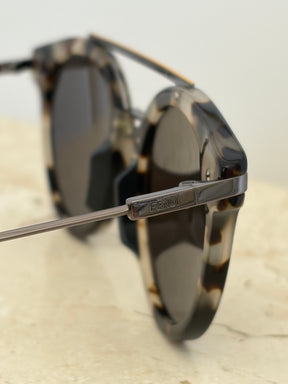 Fendi Tortoiseshell Round Sunglasses