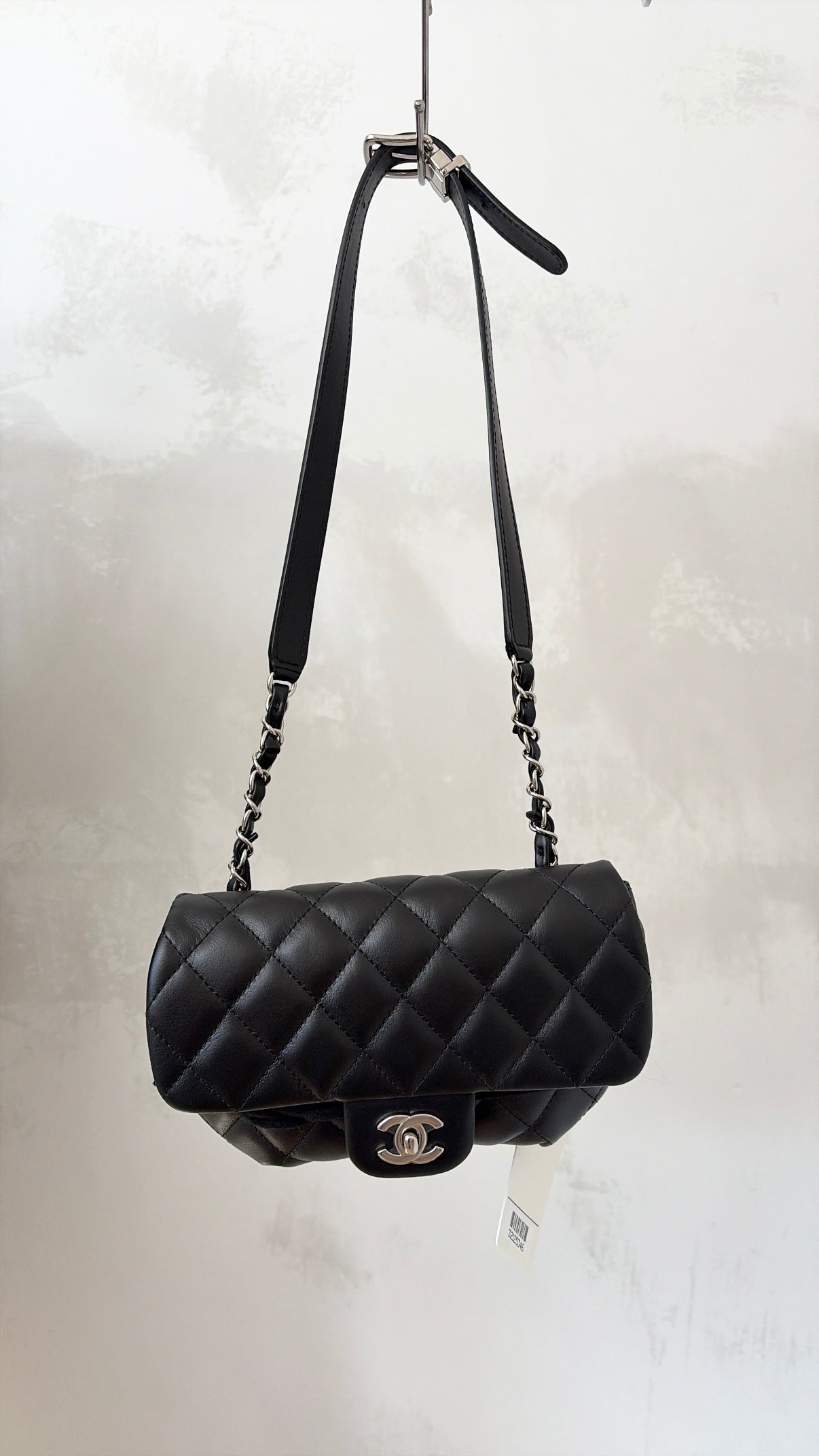 Chanel Uniform Black Leather Belt Bag