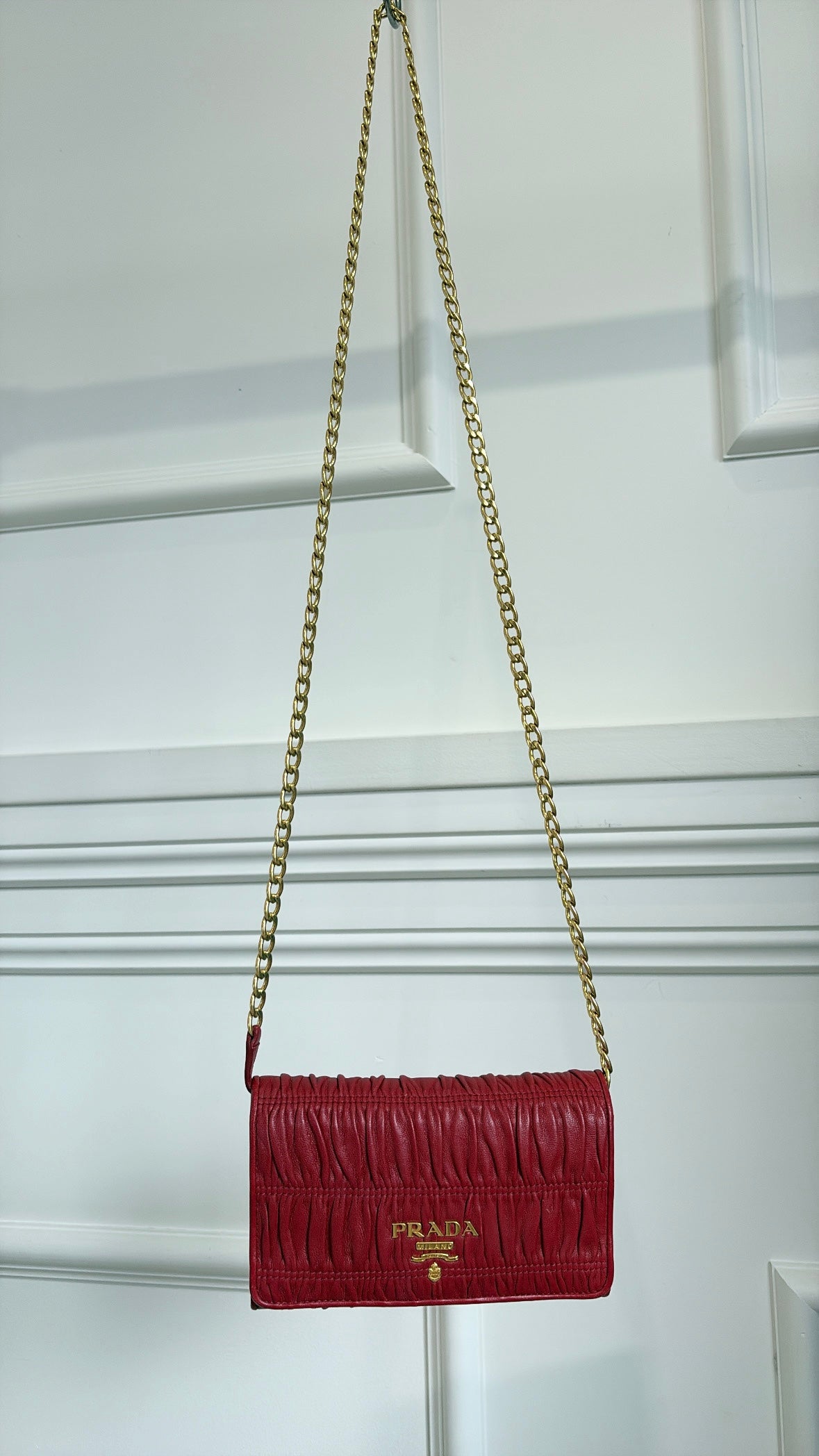 Prada Ruched Wallet On Chain