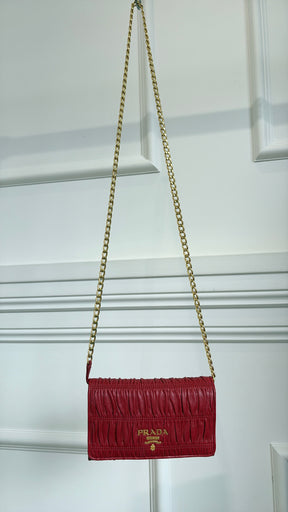 Prada Ruched Wallet On Chain