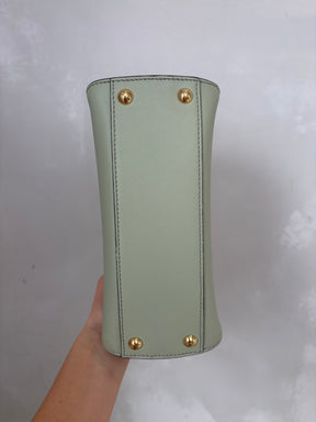 Fendi Sage Green Leather Mini Peekaboo