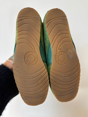 Dries van Noten Green Suede and Leather Sneakers, 36