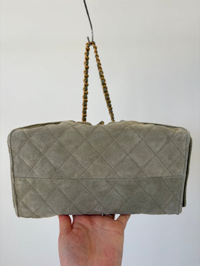 Chanel Small 25 in Sage Suede Bag