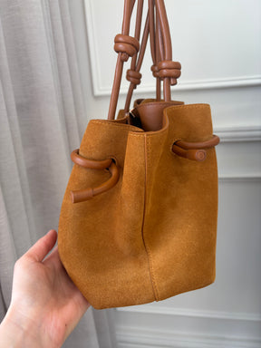Scanlan Theodore Athos Suede Shopper Bag In Cognac