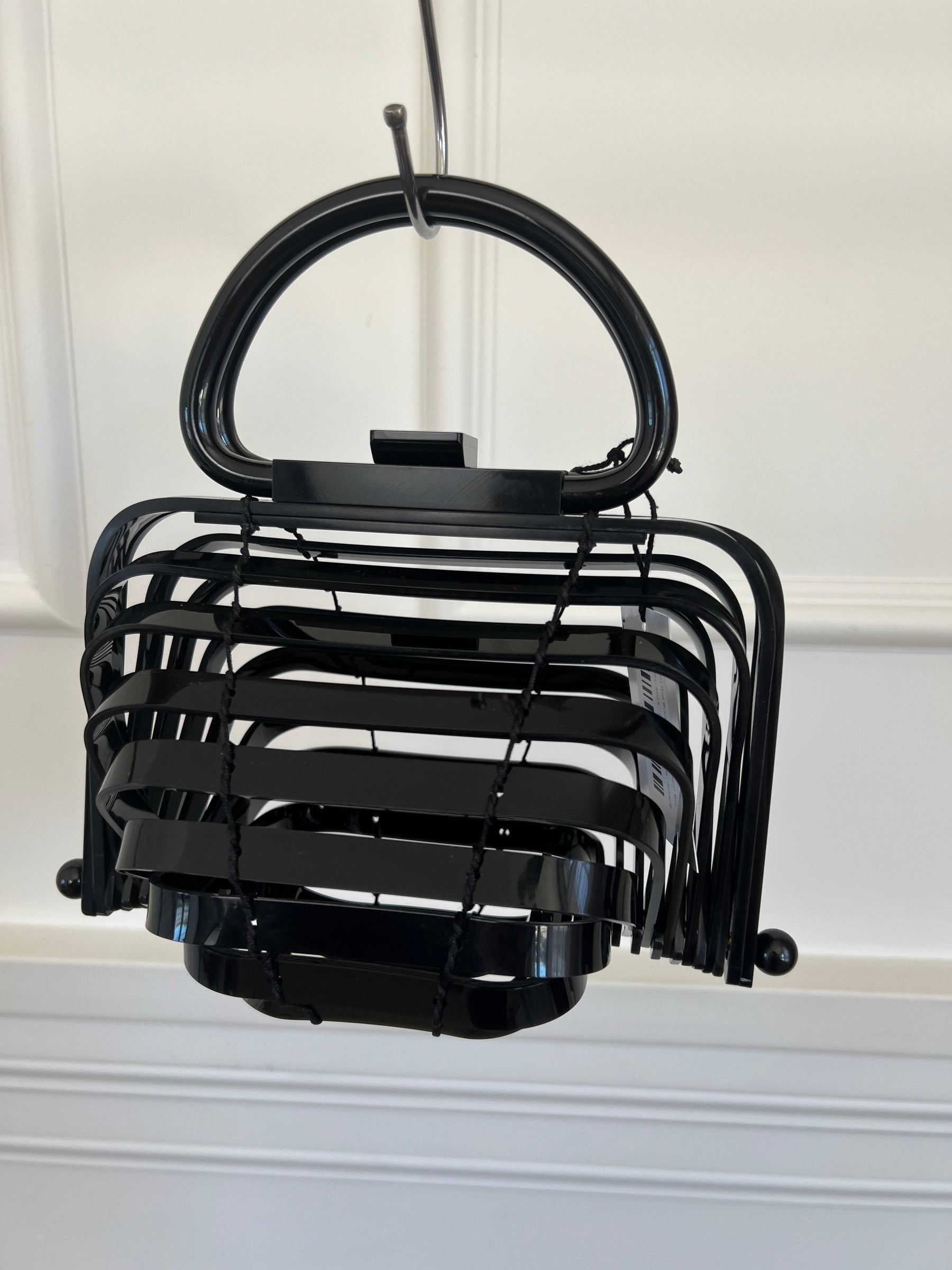 Cult Gaia Black Acrylic Lilleth Basket Bag
