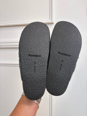 JW Anderson Grey Felt Chain Mules, 37