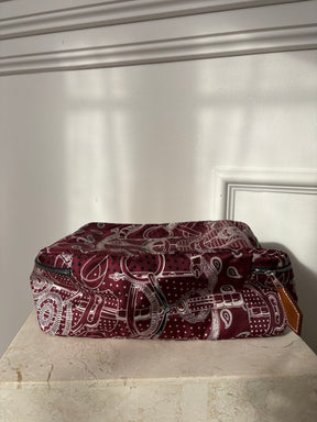 Hermès Silk Travel Cube Bordeaux