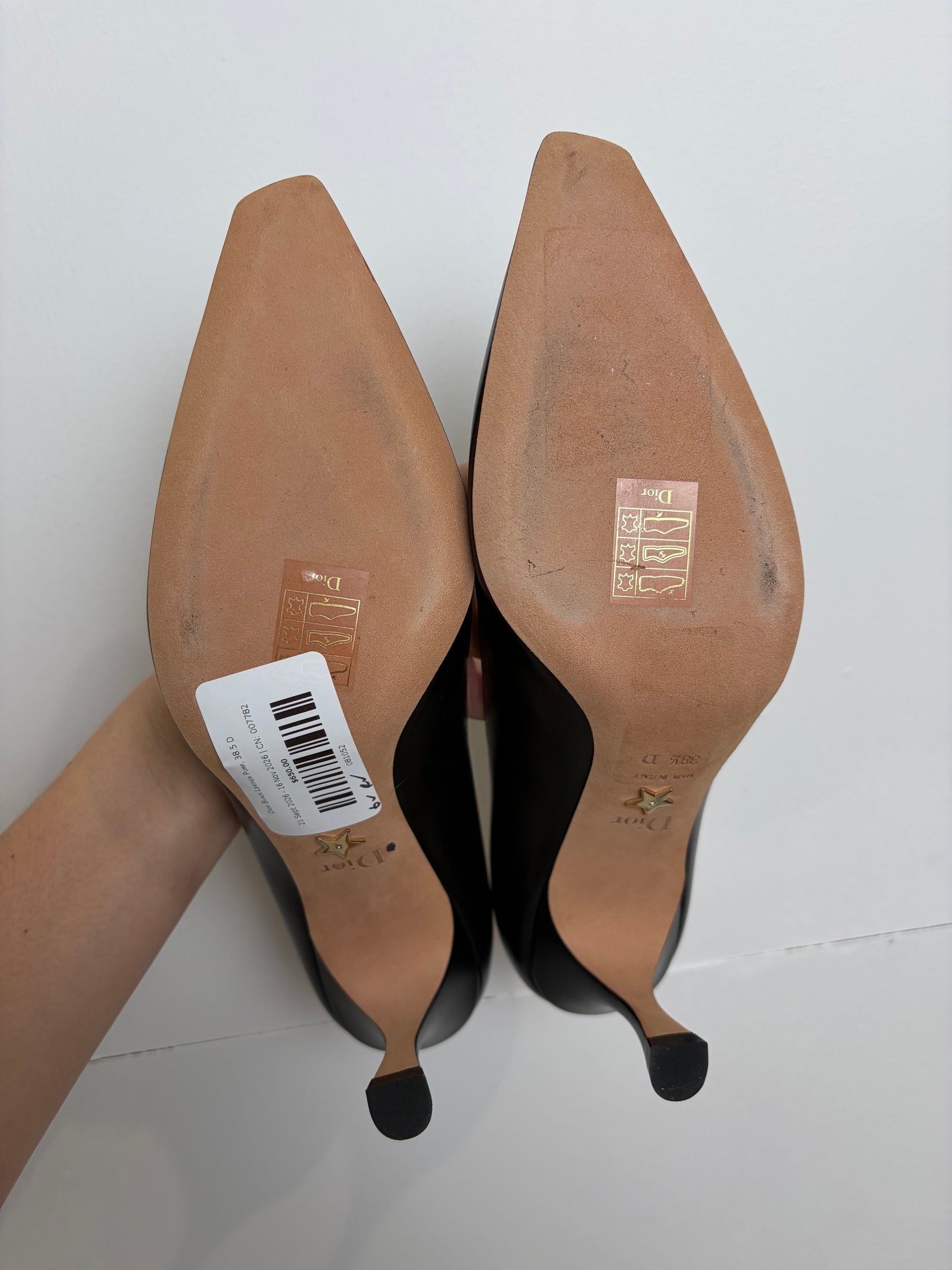 Dior Black Leather Pump, 38.5 D