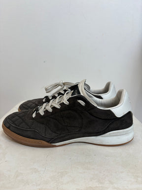 Chanel Quilted Suede Sneakers Dark Grey, 39.5