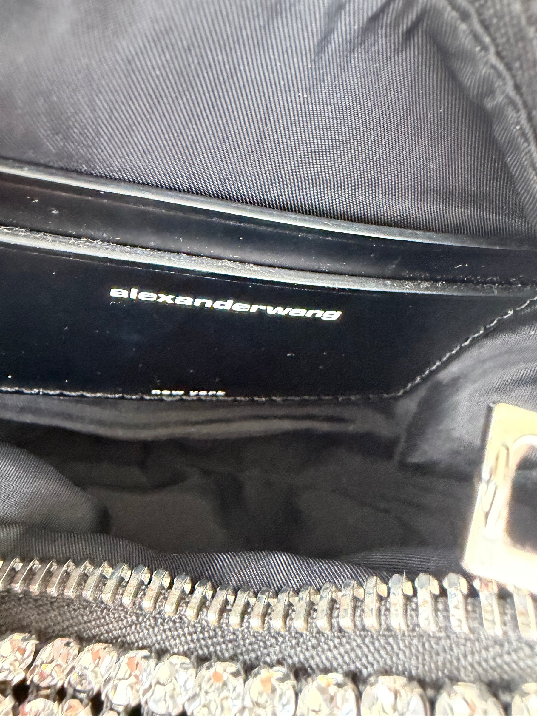 Alexander Wang Black and Crystal Mini Bag
