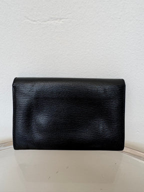 Chanel Vintage Black Leather Purse Gold HW