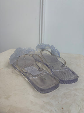 Coperni Clear PVC Flower Thongs, 38