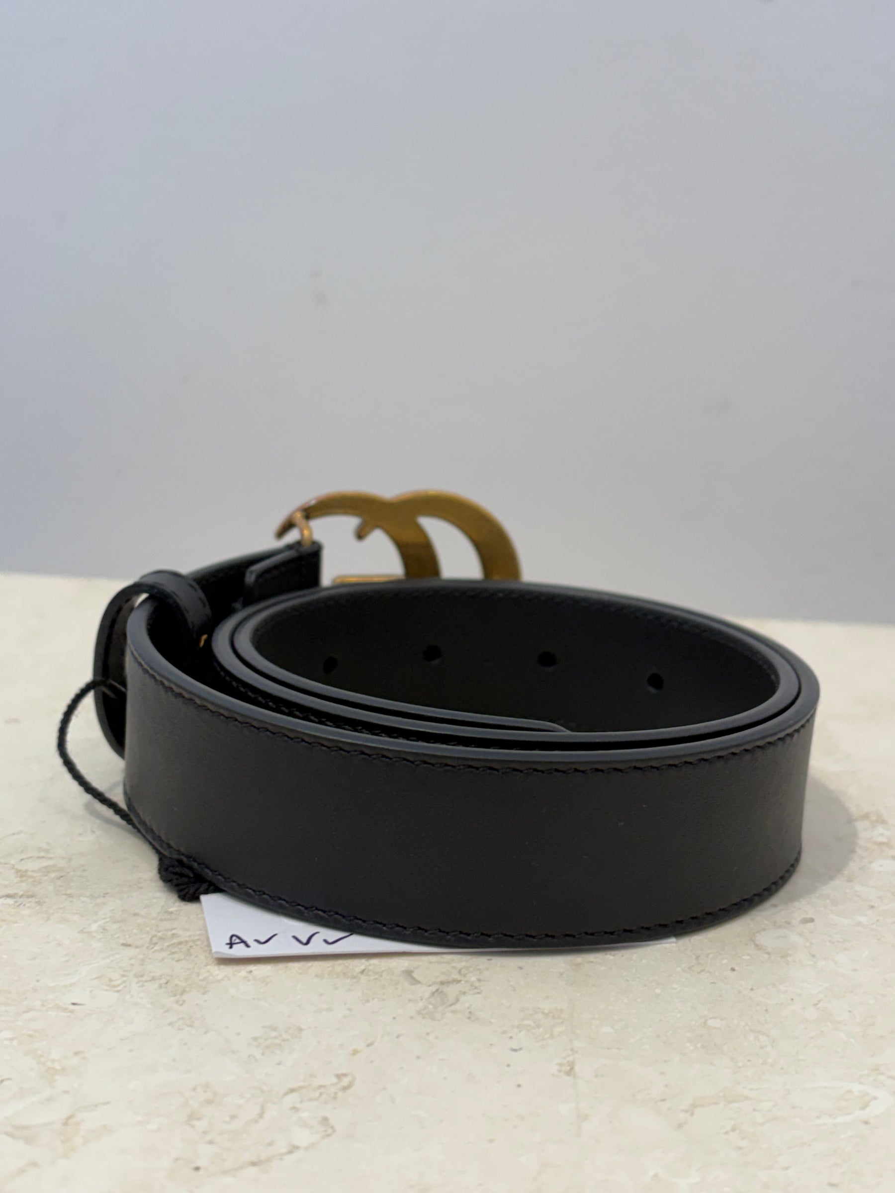 Gucci GG Marmont Leather Belt Black, 70/28
