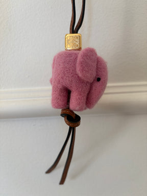 Loewe Pink Elephant Bag Charm
