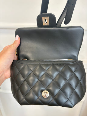 Chanel Black Leather Uniform Belt Bag