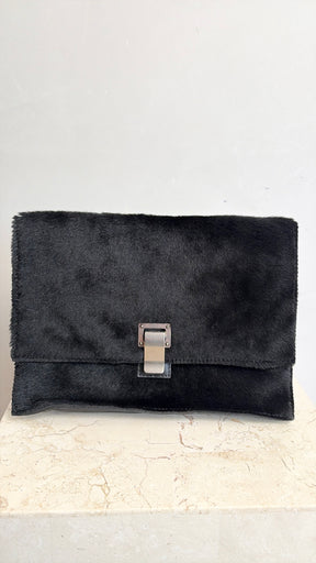 Proenza Schouler Black Ponyhair Ps1 Clutch