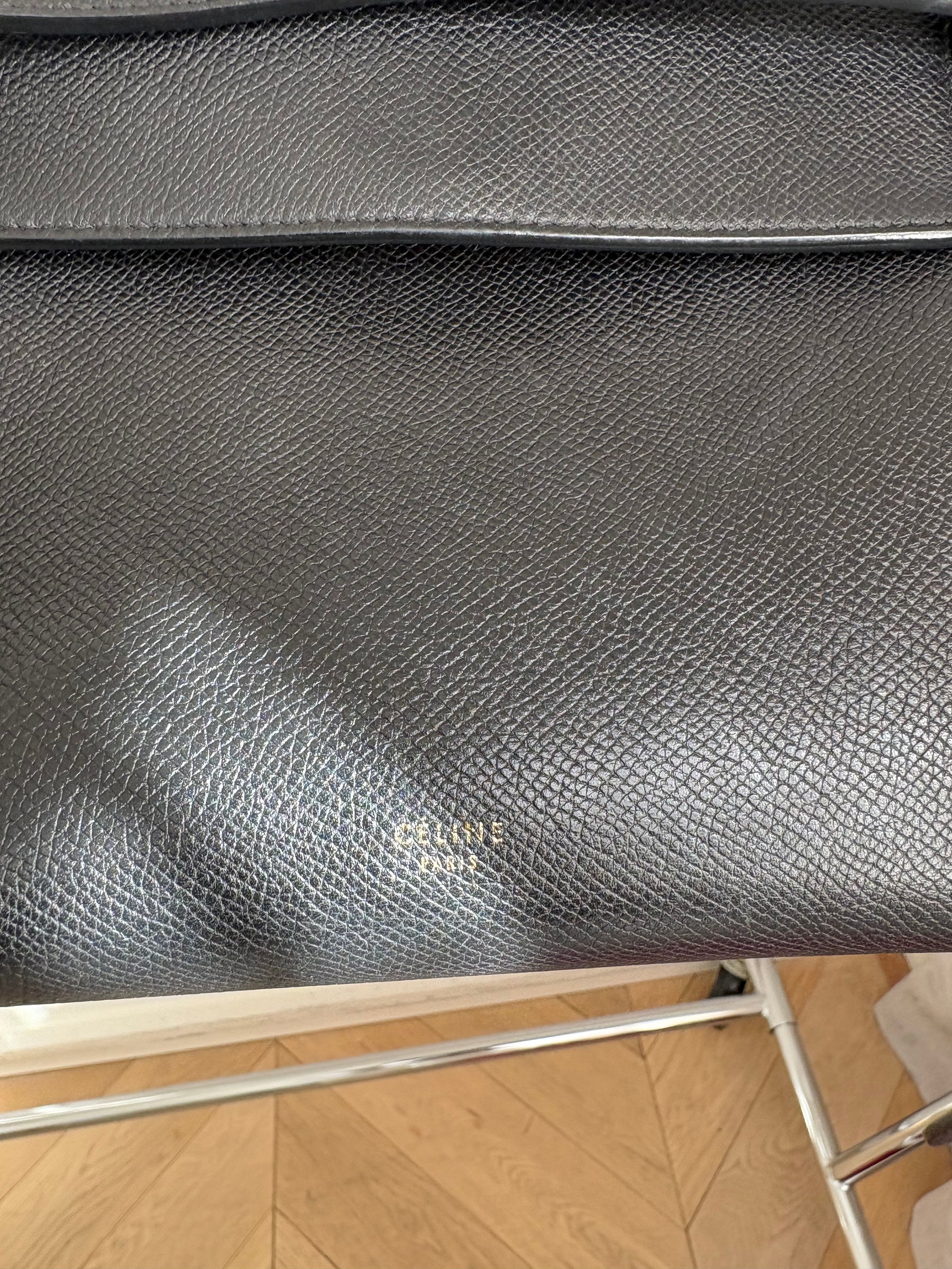 Celine Black Leather Belt Bag