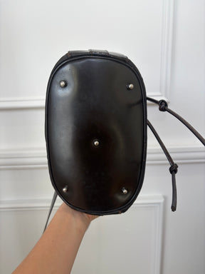 Gucci Vintage Bamboo Nylong Leather Bucket Bag, 8 AU