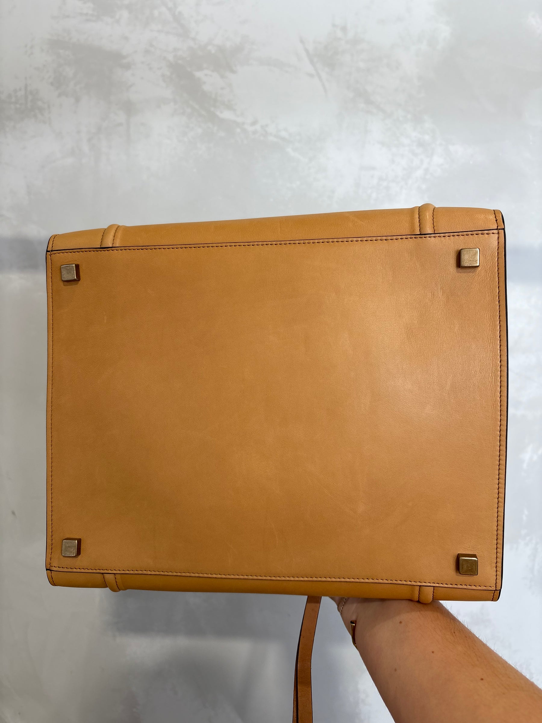 Céline Tan Leather Phantom Luggage Tote