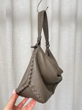 Bottega Veneta Taupe Leather Cervo Shoulder Bag