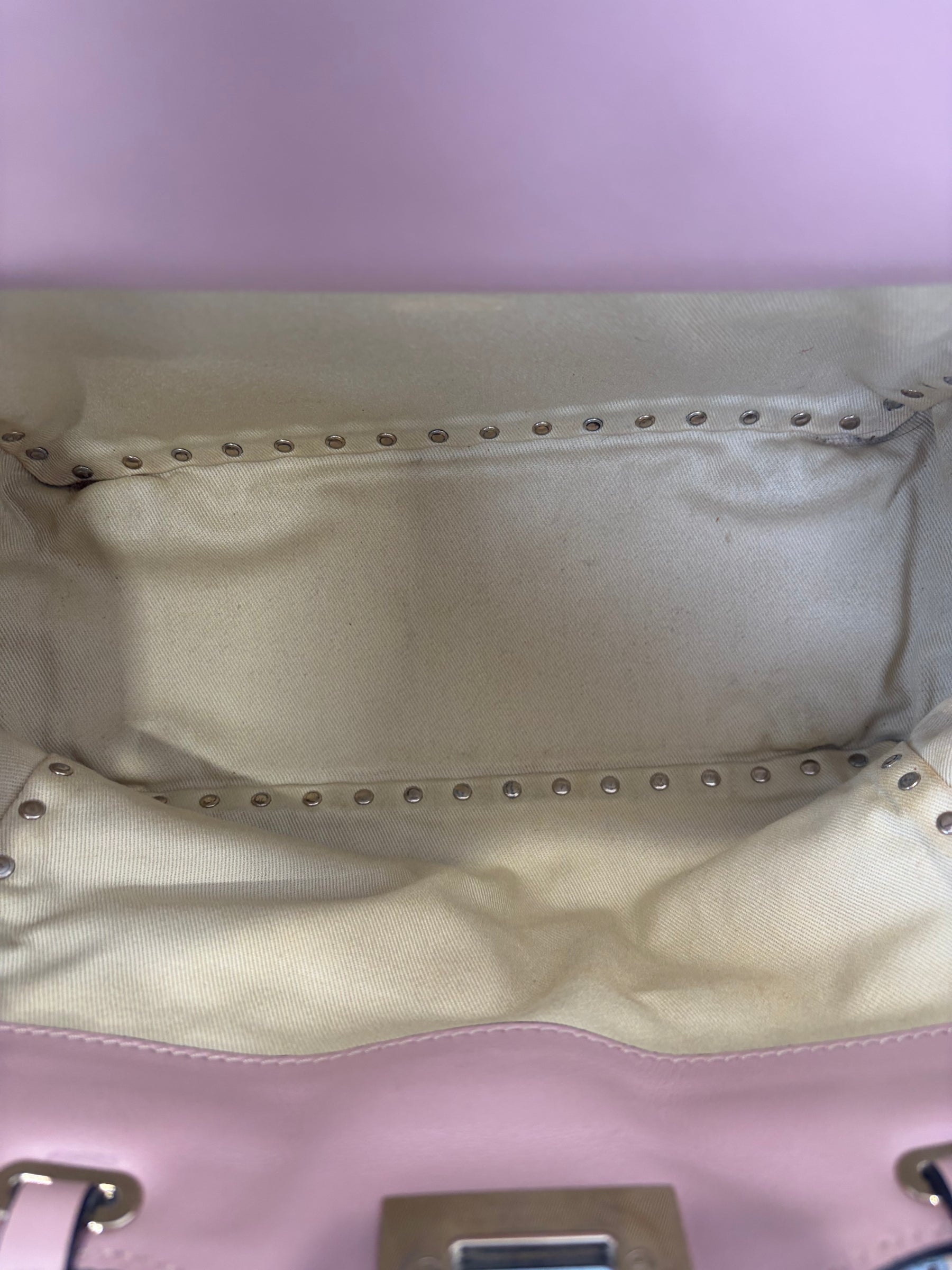 Valentino Garavani Blush Leather Rockstud Tote Bag