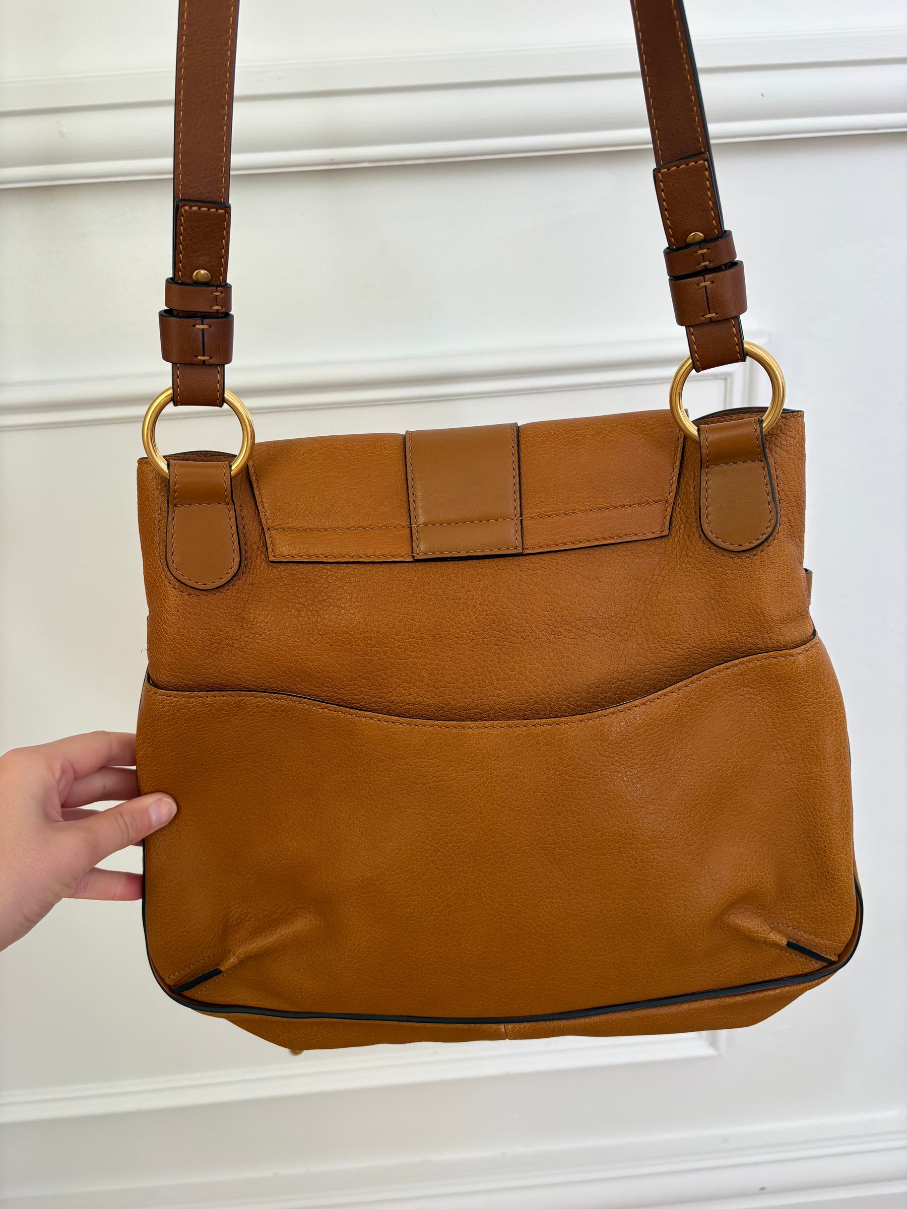 Chloé Tan Leather Lexa Medium Shoulder Bag