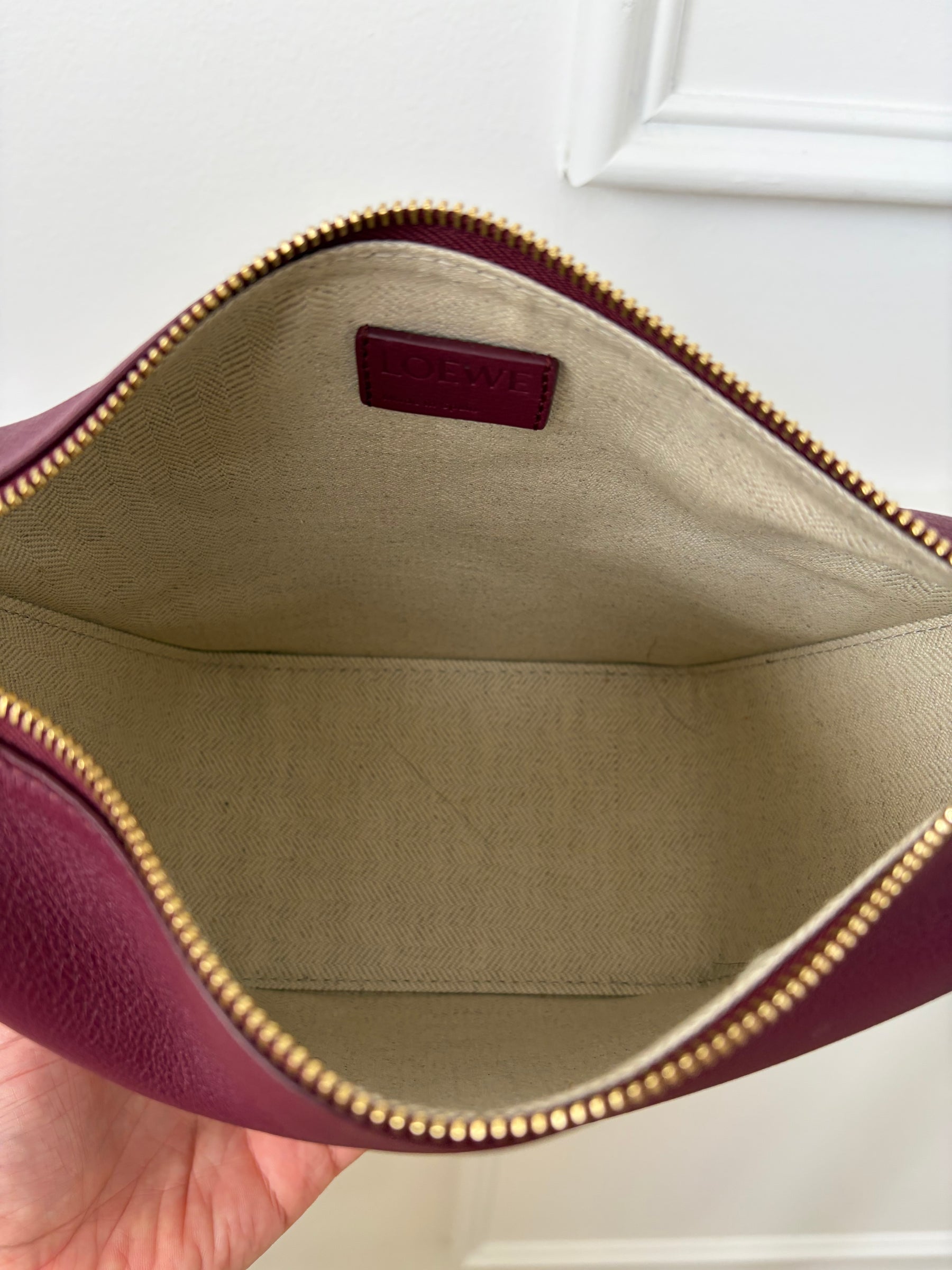 Loewe Mini Hammock Hobo Bag in Maroon