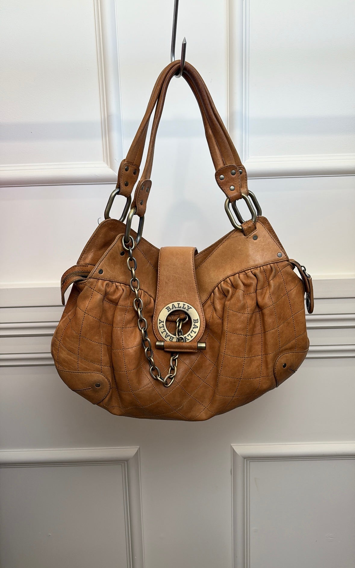 Bally Brown Leather Shoulder Bag