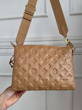 Louis Vuitton Camel Leather Coussin PM Bag