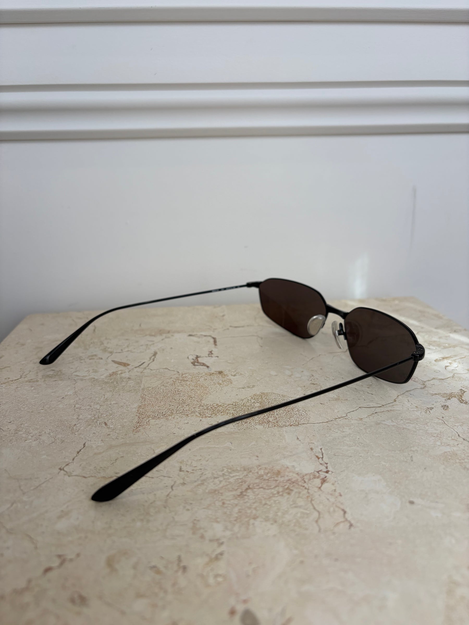 Balenciaga Black Wire Thin Sunglasses