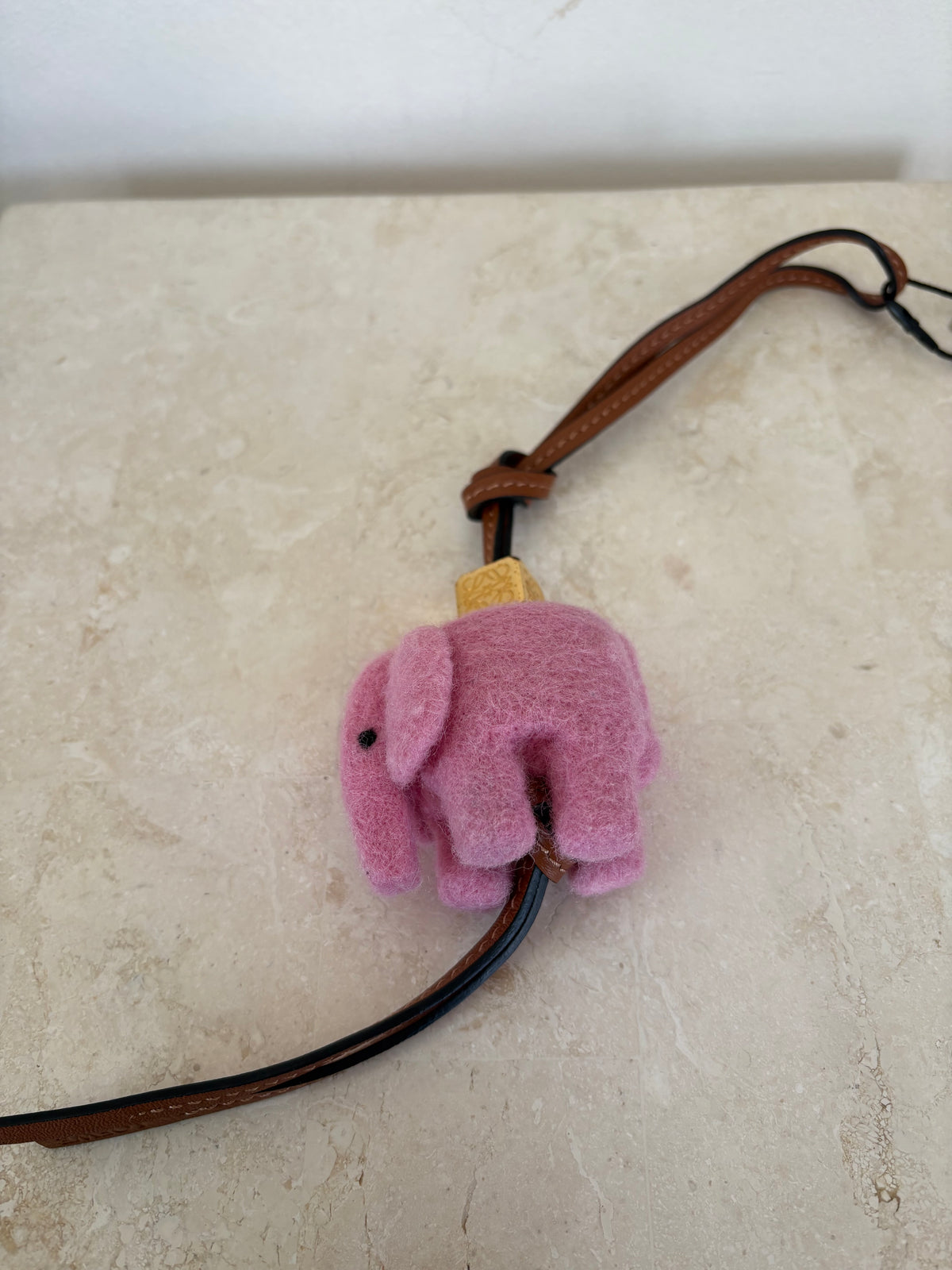 Loewe x On Cloud Elephant Pendant In Felt And Leather