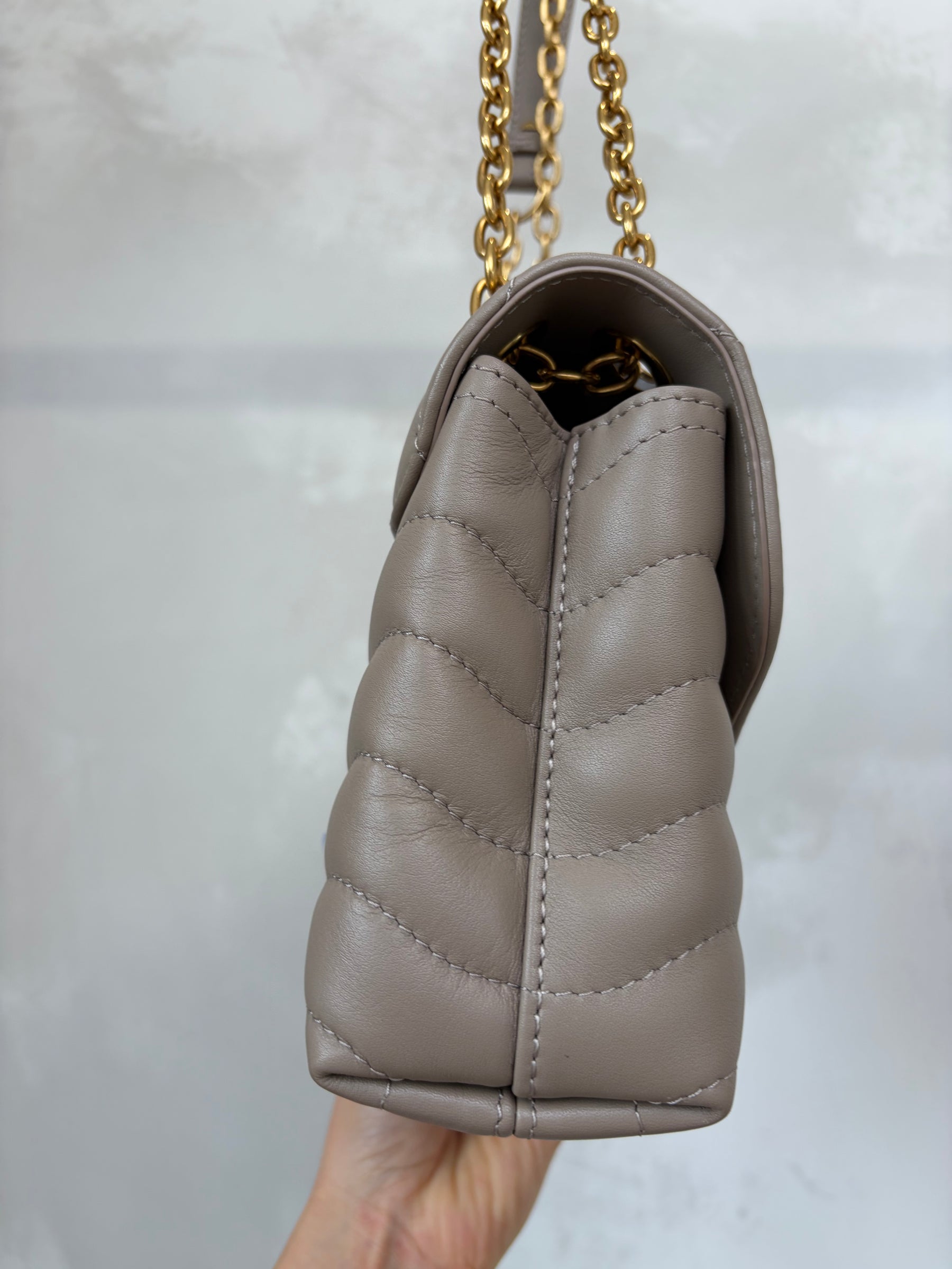 Louis Vuitton Taupe Leather Wave Chain NM Bag